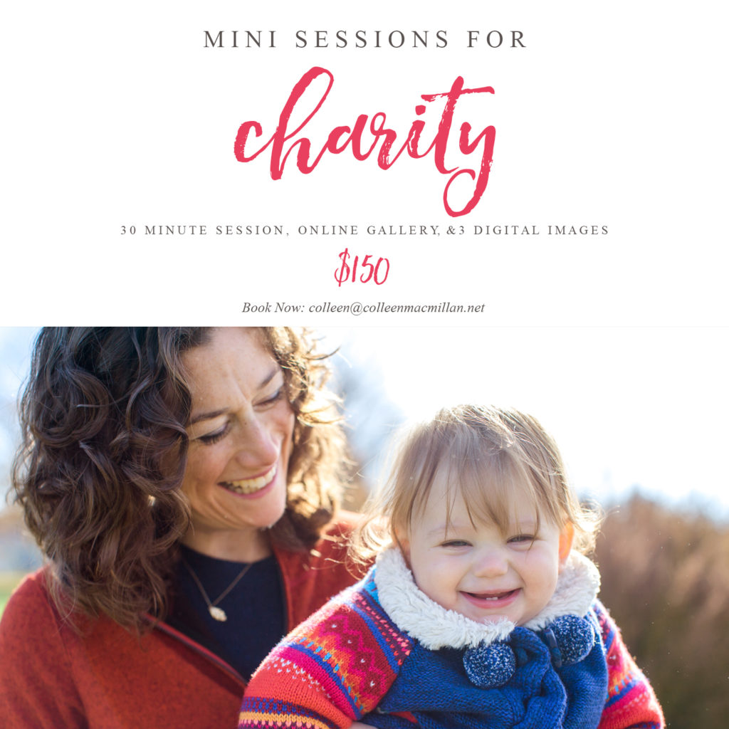 mini sessions for charity, sparrow's nest, photography mini session